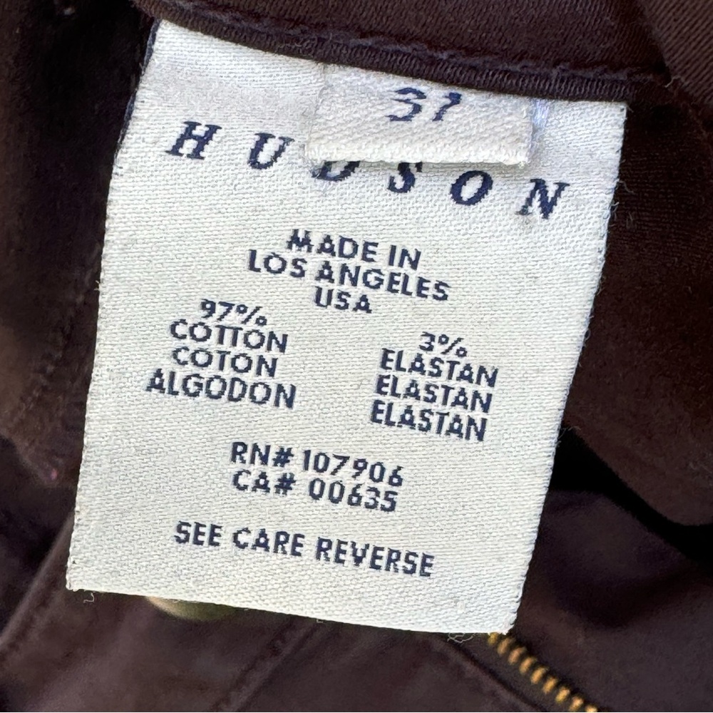 Hudson Jeans Size 31 Black Bermuda Shorts Patch & Flap Pockets - Picture 8 of 9